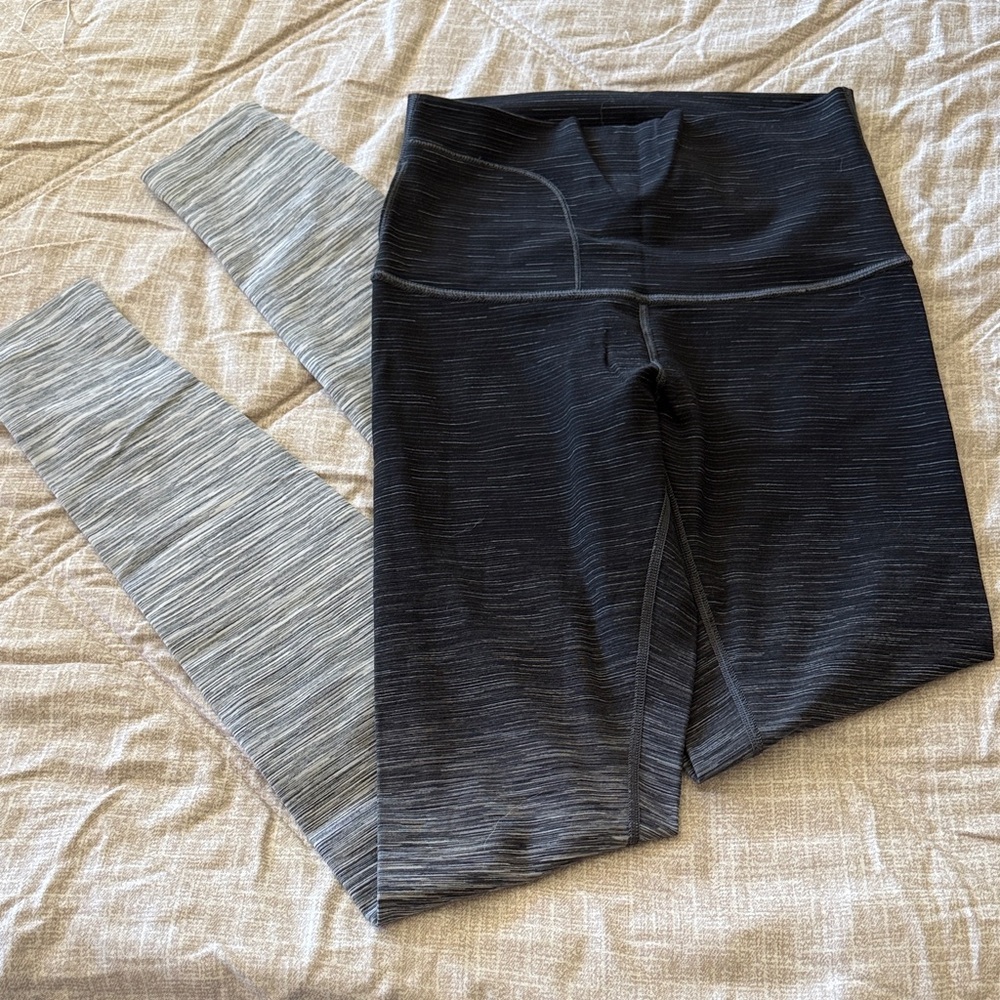 Lululemon Athletica Two-Tone Black and Gray Leggings